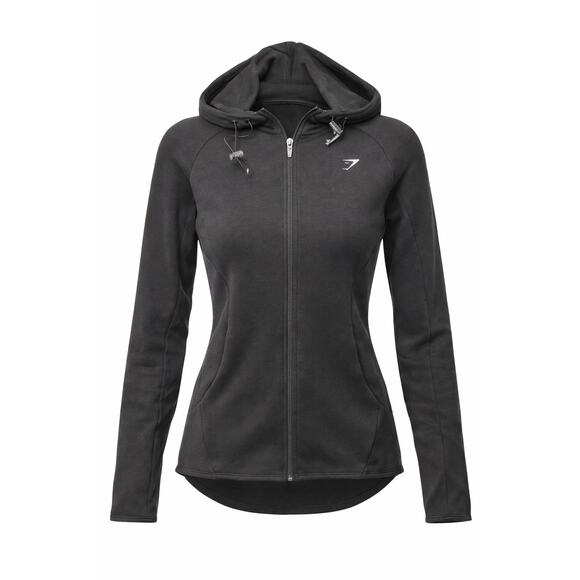 Gymshark Jackets & Blazers - Gymshark Black Zip Up Hoodie Jacket Women’s Large Athletic Fit